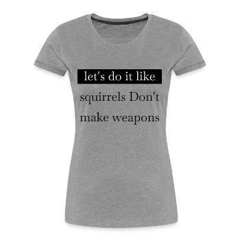 peace sign global peace funny hippie festival bird - Frauen Premium Bio T-Shirt - Grau meliert - Vorne - Mia (176cm)