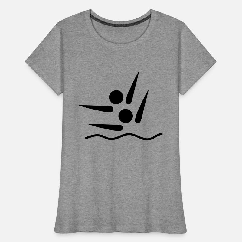 Synchronschwimmen Frauen Premium Bio T-Shirt