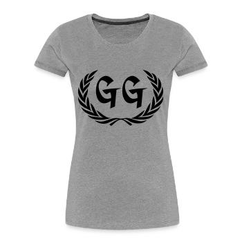 gg - Women's Premium Organic T-Shirt - heather grey - Front - Mia (176cm)
