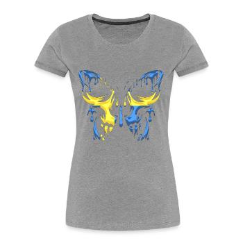 Flagge von Schweden Land Offizielle Staaten Kontinent - Frauen Premium Bio T-Shirt - Grau meliert - Vorne - Mia (176cm)