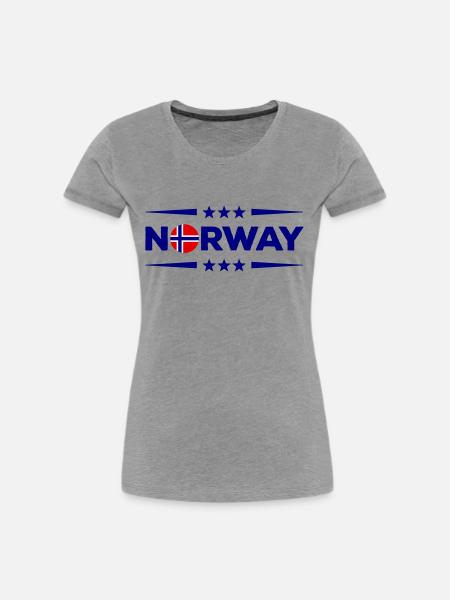 norway - Frauen Premium Bio T-Shirt - Grau meliert