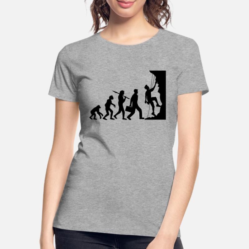 evolution evolution born steep wall climbs Women's Premium Organic T-Shirt