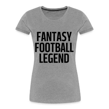 Fantasy Football Legend - Frauen Premium Bio T-Shirt - Grau meliert - Vorne - Mia (176cm)