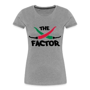 The chilli factor - Women's Premium Organic T-Shirt - heather grey - Front - Mia (176cm)