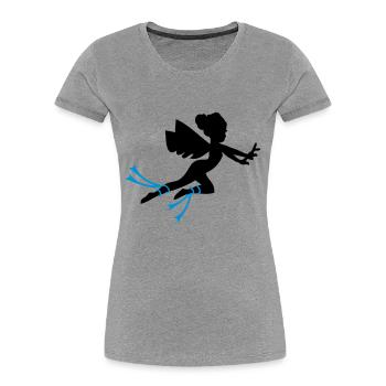 Fairy Greek myths - Women's Premium Organic T-Shirt - heather grey - Front - Mia (176cm)