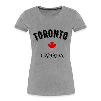 Toronto Kanada - Frauen Premium Bio T-Shirt - Grau meliert - Vorne - Mia (176cm)