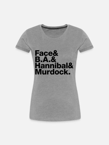 A-Team Vornamen - Frauen Premium Bio T-Shirt - Grau meliert
