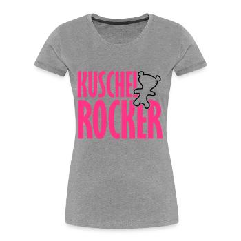 Kuschelrocker - Women's Premium Organic T-Shirt - heather grey - Front - Mia (176cm)
