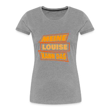Louise Louise - Frauen Premium Bio T-Shirt - Grau meliert - Vorne - Mia (176cm)