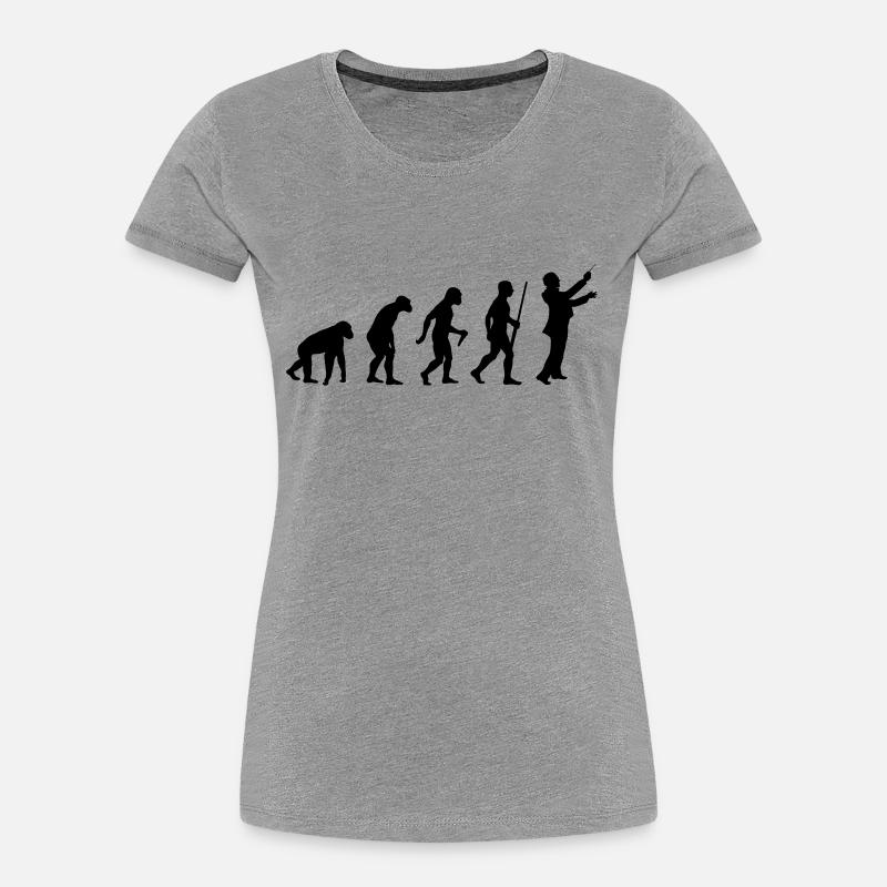 Conductor Evolution - Frauen Premium Bio T-Shirt - Grau meliert