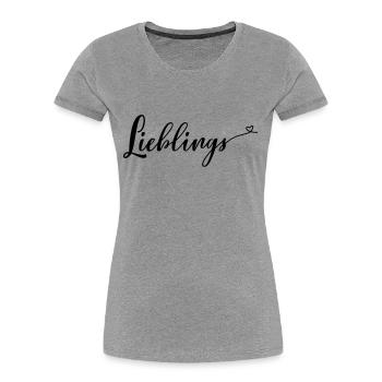 Lieblings - Frauen Premium Bio T-Shirt - Grau meliert - Vorne - Mia (176cm)