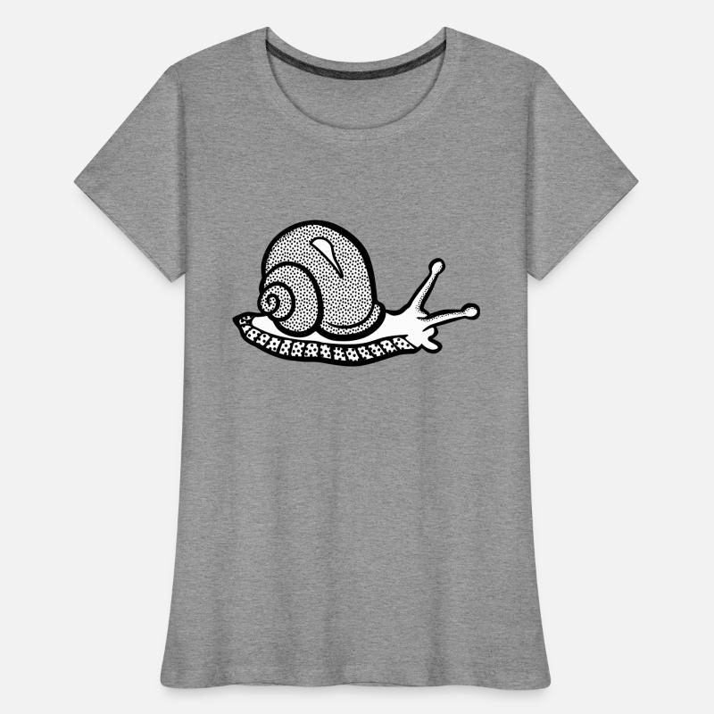 Snail noir et withe T-shirt bio Premium Femme