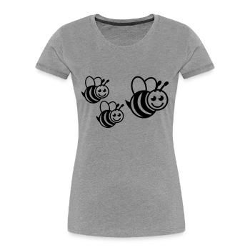 hummel_family__f1 - Women's Premium Organic T-Shirt - heather grey - Front - Mia (176cm)