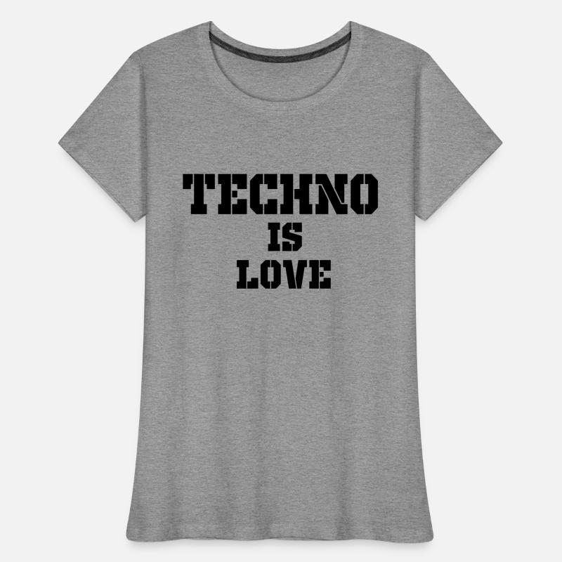 la techno c'est l'amour T-shirt bio Premium Femme