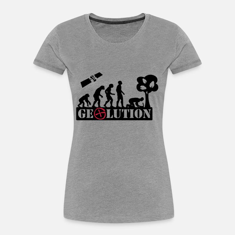 Geolution - 2color - 2O12 - T-shirt bio Premium Femme - gris chiné