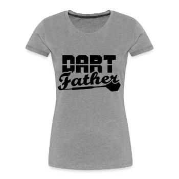 DART Father - Women's Premium Organic T-Shirt - heather grey - Front - Mia (176cm)