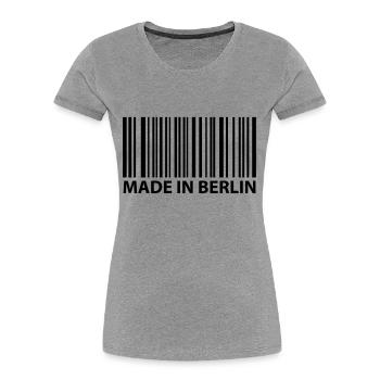 made in berlin - Women's Premium Organic T-Shirt - heather grey - Front - Mia (176cm)