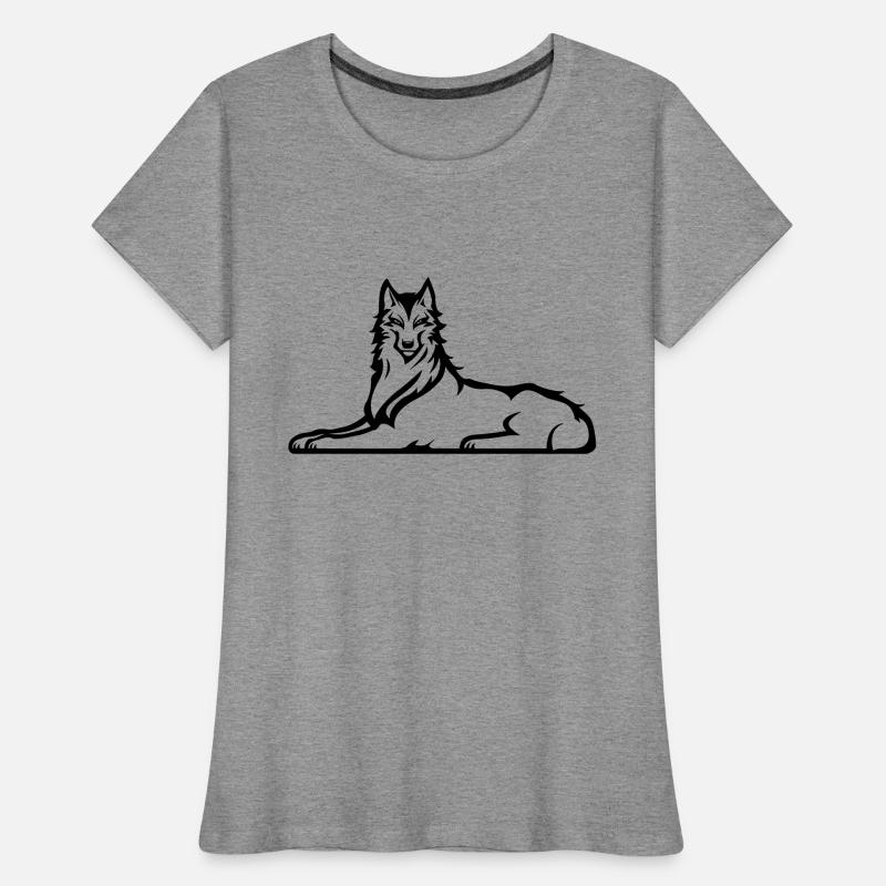 Tschetschenischer Wolf Frauen Premium Bio T-Shirt