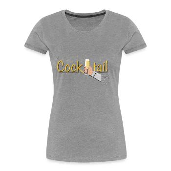 a cocktail a day keeps the doctor away - Frauen Premium Bio T-Shirt - Grau meliert - Vorne - Mia (176cm)