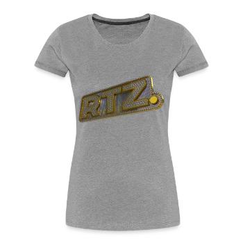 RTZ (en anglais) - T-shirt bio Premium Femme - gris chiné - Devant - Mia (176cm)