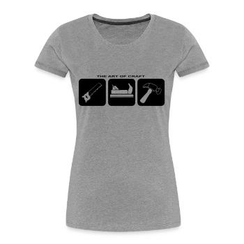 Handwerker Werkzeug Hammer Handwerk Schrauber - Frauen Premium Bio T-Shirt - Grau meliert - Vorne - Mia (176cm)
