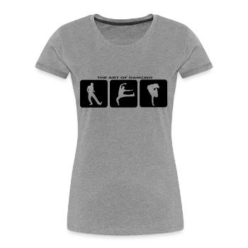 Tanzen Yoga Balett Rock Spass Fun Party Musik - Frauen Premium Bio T-Shirt - Grau meliert - Vorne - Mia (176cm)