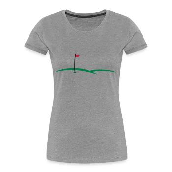 golf hole 3c - Women's Premium Organic T-Shirt - heather grey - Front - Mia (176cm)