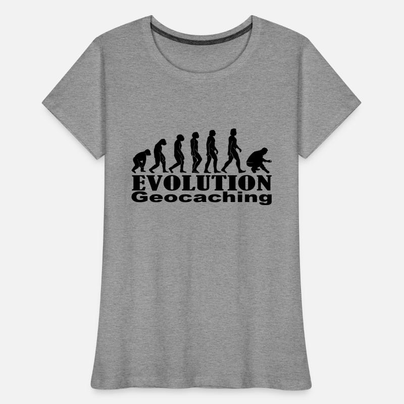 Evolution Geocaching Frauen Premium Bio T-Shirt