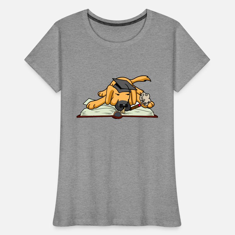 Dog Student Study University University Learn Book Women's Premium Organic T-Shirt