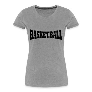 Basketball logo - Women's Premium Organic T-Shirt - heather grey - Front - Mia (176cm)