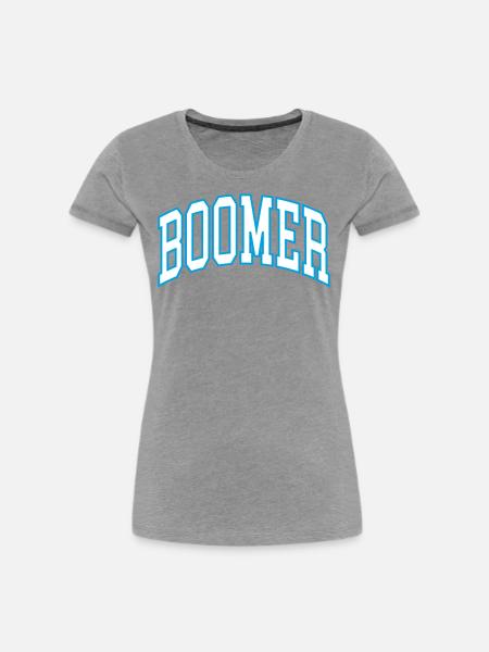 Boomer - Frauen Premium Bio T-Shirt - Grau meliert
