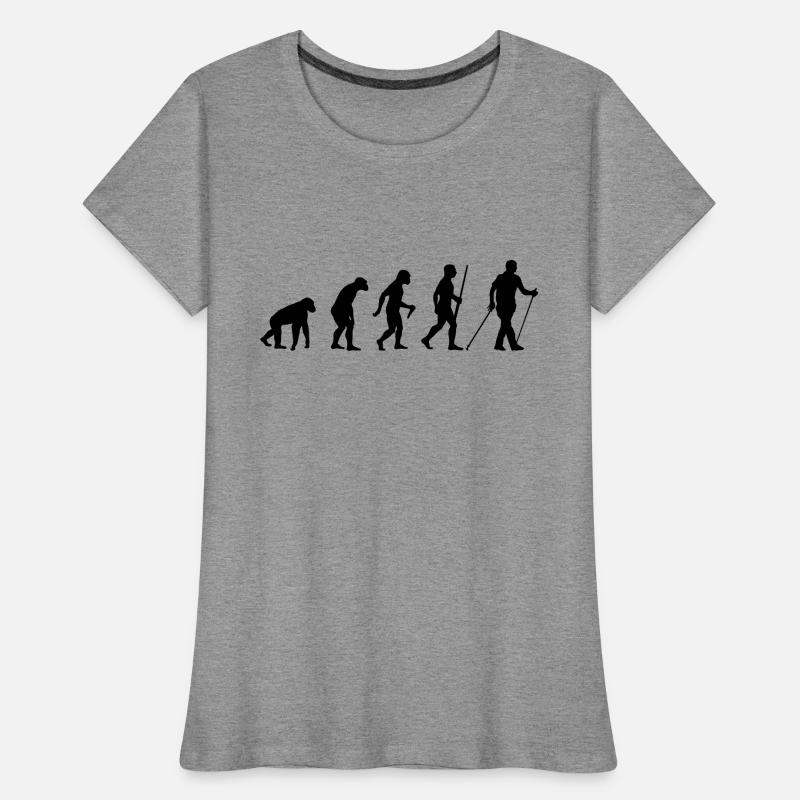 Évolution de la marche nordique T-shirt bio Premium Femme