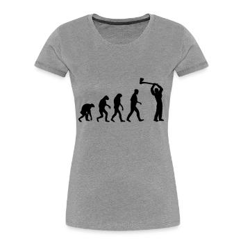 lumberjack evolution fun - Women's Premium Organic T-Shirt - heather grey - Front - Mia (176cm)