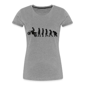 Motorcross Motorcycle Motorcycle Fan Motorcyclist - Women's Premium Organic T-Shirt - heather grey - Front - Mia (176cm)
