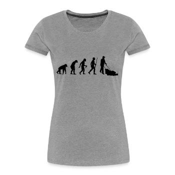 Gardener Evolution - Frauen Premium Bio T-Shirt - Grau meliert - Vorne - Mia (176cm)