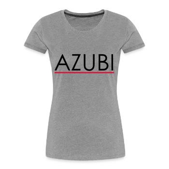 Azubi - Frauen Premium Bio T-Shirt - Grau meliert - Vorne - Mia (176cm)