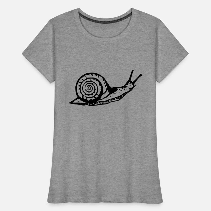 Snail noir et withe T-shirt bio Premium Femme