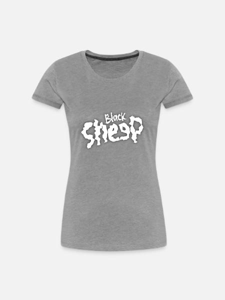 Black Sheep - Frauen Premium Bio T-Shirt - Grau meliert