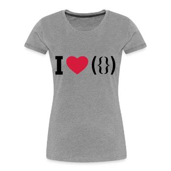 Porn - Vagina - Frauen Premium Bio T-Shirt - Grau meliert - Vorne - Mia (176cm)