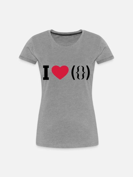 Porn - Vagina - Frauen Premium Bio T-Shirt - Grau meliert