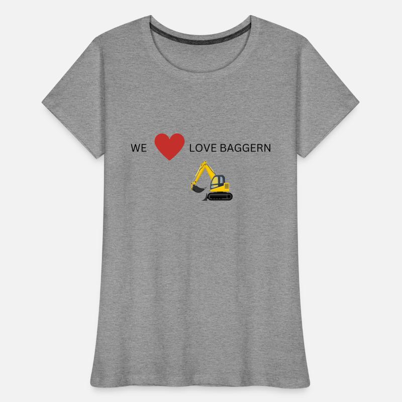 Baggern Frauen Premium Bio T-Shirt