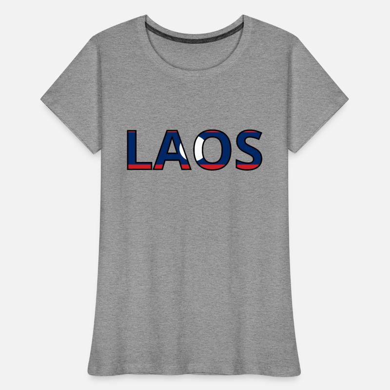 Drapeau Laos T-shirt bio Premium Femme