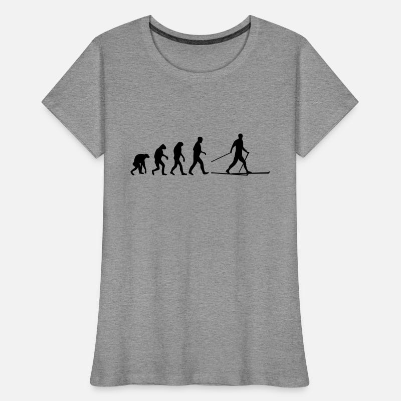 ski langlauf evolution Frauen Premium Bio T-Shirt