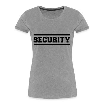 Security - Women's Premium Organic T-Shirt - heather grey - Front - Mia (176cm)