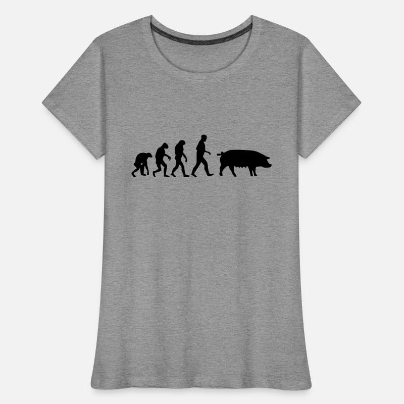 schwein evolution Frauen Premium Bio T-Shirt