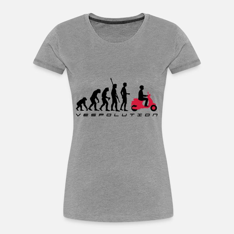 vespolution evolution__b_2c - Women's Premium Organic T-Shirt - heather grey