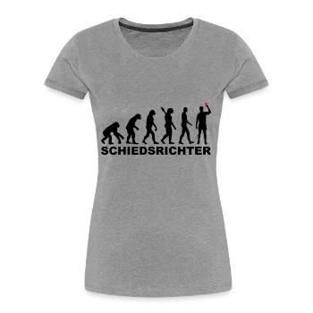 Schiedsrichter - Frauen Premium Bio T-Shirt - Grau meliert - Vorne - Mia (176cm)