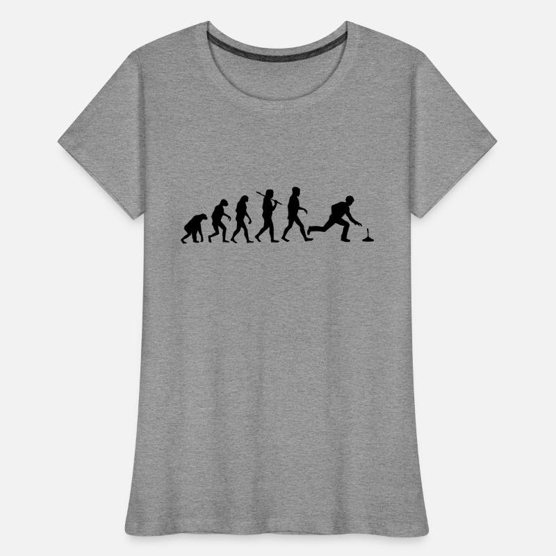 Evolution Männer Eisstockschiessen Frauen Premium Bio T-Shirt