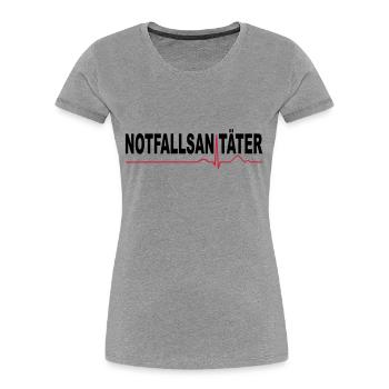 Notfallsanitäter - Frauen Premium Bio T-Shirt - Grau meliert - Vorne - Mia (176cm)