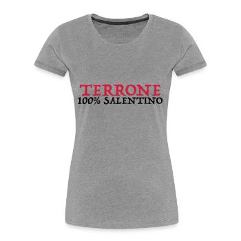 terrone salentino 100 - Women's Premium Organic T-Shirt - heather grey - Front - Mia (176cm)